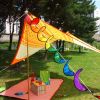 Camping Tent Foldable Rainbow Spiral Windmill Wind Spinner; Camping Accessory Decor