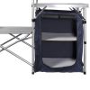 Foldable Camping Kitchen Unit with Windshield Aluminum