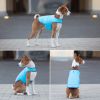 Blue Dog Winter Coat for Large Dogs Waterproof Dog Warm Jacket for Cold Weather with Velcro L Size