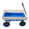 Outdoor Wagon All Terrain Pulling w/Wood Railing Air Tires Children Kid Garden