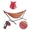 2-Person Hammock with Space Saving Steel Stand and Portable Carrying Bag, 48"W x 120" L, Red