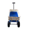 Outdoor Wagon All Terrain Pulling w/Wood Railing Air Tires Children Kid Garden