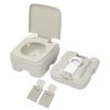 2.6 Gallon Portable Removable Flush Toilet with Double Outlet