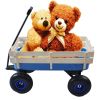 Outdoor Wagon All Terrain Pulling w/Wood Railing Air Tires Children Kid Garden