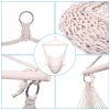 Indoor Outdoor Garden Cotton Hanging Rope Air/Sky Chair Swing Beige Hammocks