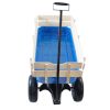 Outdoor Wagon All Terrain Pulling w/Wood Railing Air Tires Children Kid Garden