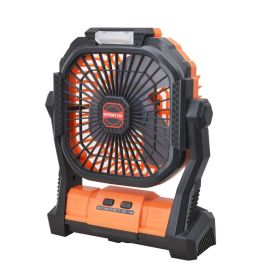 7800mAh Portable Camping Fan Rechargeable Multifunctional Mini Fan USB Outdoor Hang Ceiling Fan Led Light Desktop Fan Power Bank (Ships From: China, Color: Orange)