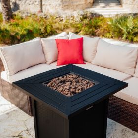 28" Fire Pit Table (Color: as Pic)