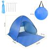 Pop Up Beach Tent Sun Shade Shelter Anti-UV Automatic Waterproof Tent Canopy for 2/3 Man w/ Net Window Storage Bag